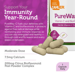 Zahler PureWay-C capsule close-up highlights gentle digestion.