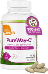 Zahler Vitamin C 500mg bottle front view for daily immune support.