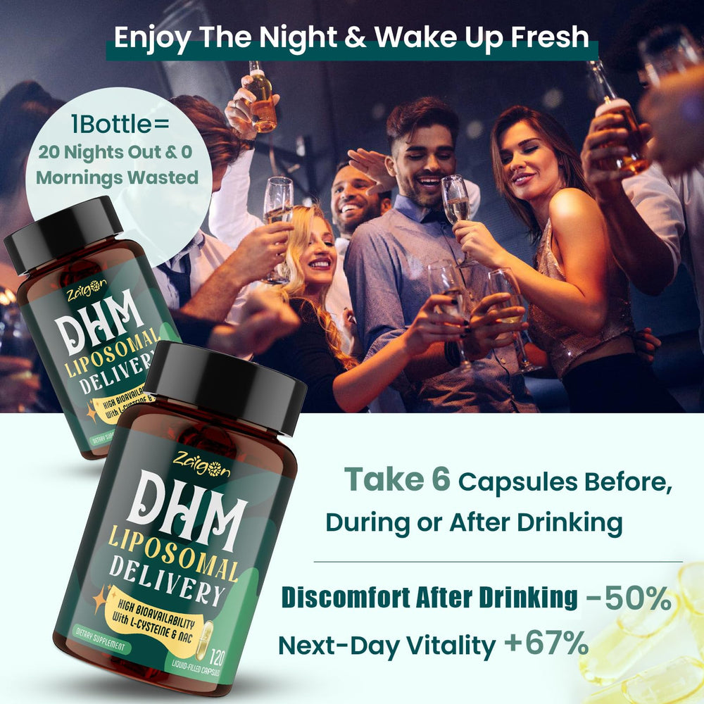 Zaigon DHM bottle with cap closeup highlights packaging quality and freshness.