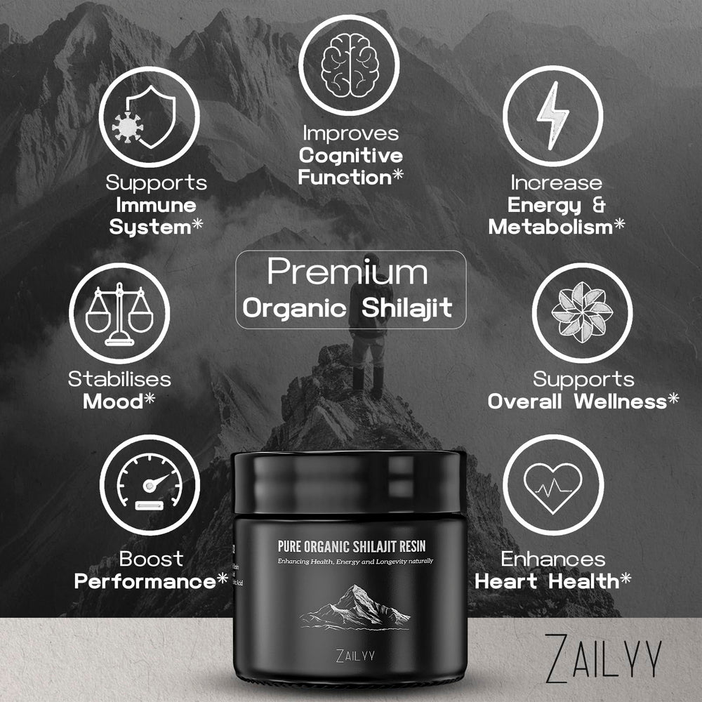 ZAILYY Fulvic-acid rich resin illustrating potent mineral content.