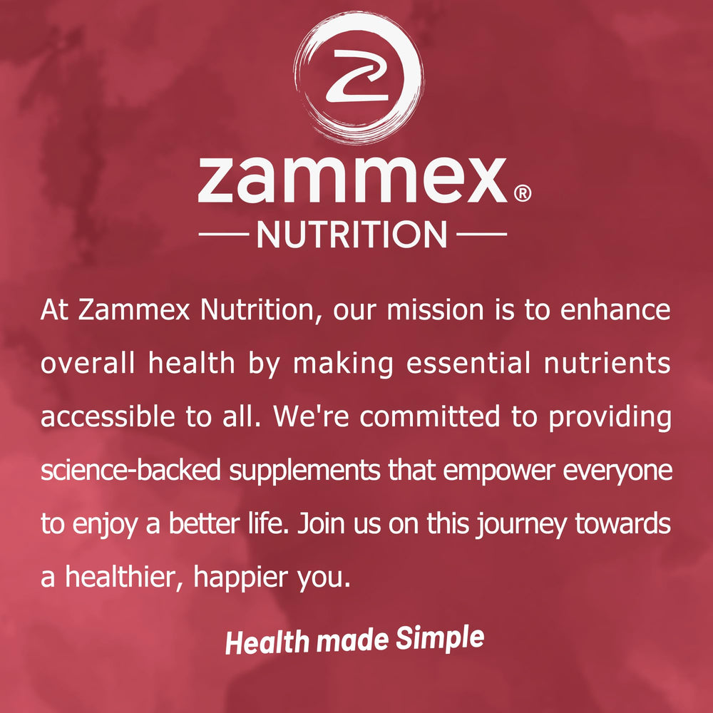 Zammex nutrition panel highlights 8g protein and low sodium per serving