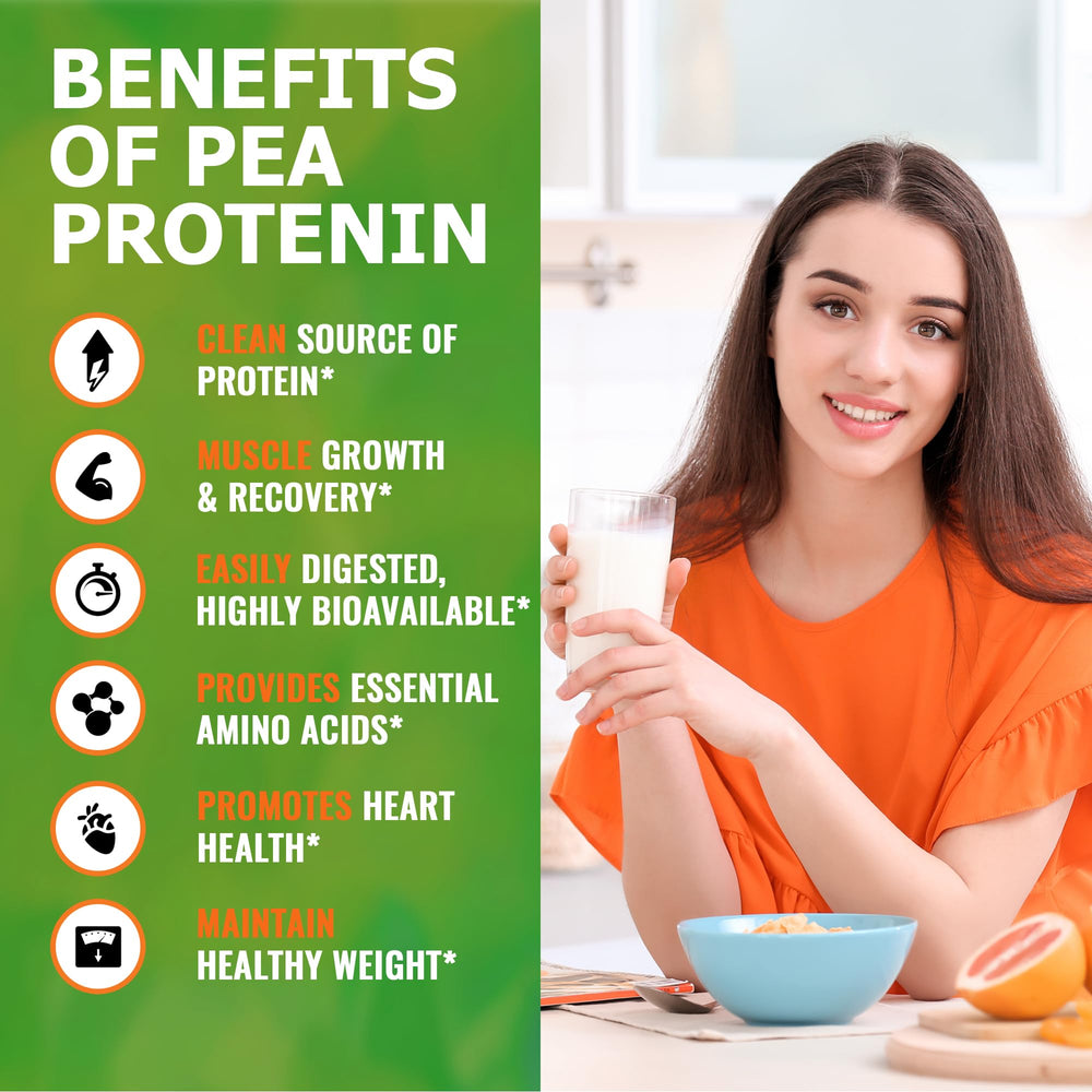 Zammex Organic Pea Protein Powder scoop ready for a shake