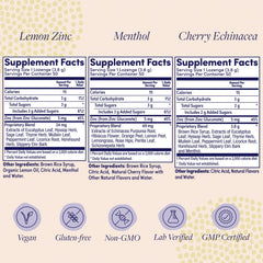 ZAND Immunity Menthol Zinc lozenge provides soothing throat comfort.