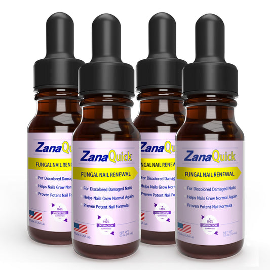 ZanaQuick toenail drops bottle for easy at-home nail care.