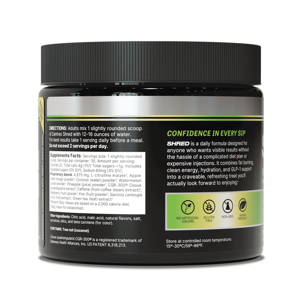 Zantrex Shred refreshing Colada drink inviting hydration and focus