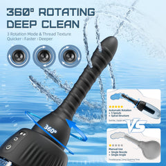 Zatsaog Anal Douche remote control operation for hands free adjustment