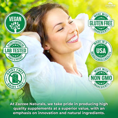 Zazzee D-Mannose capsules held in hand for easy daily use