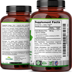 Zazzee six-month supply label emphasizes long-lasting value.