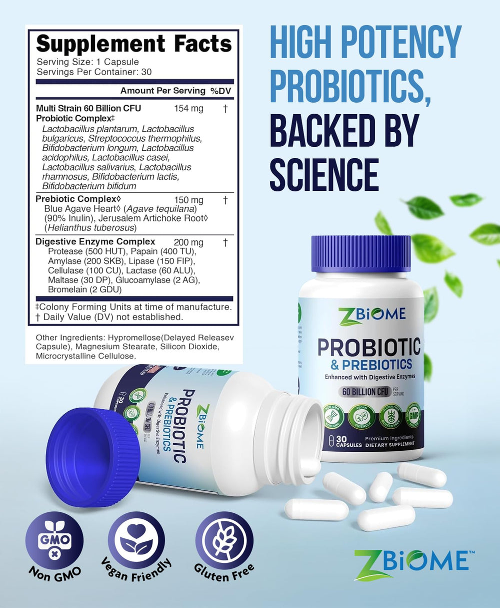 ZBIOME delayed-release capsules close-up