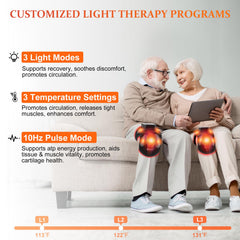 Zdatt Knee Massager with Heat, front view and adjustable warmth.
