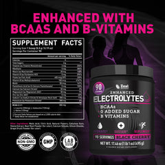 Zeal Electrolyte Powder being poured highlights on-the-go hydration after cardio sessions.
