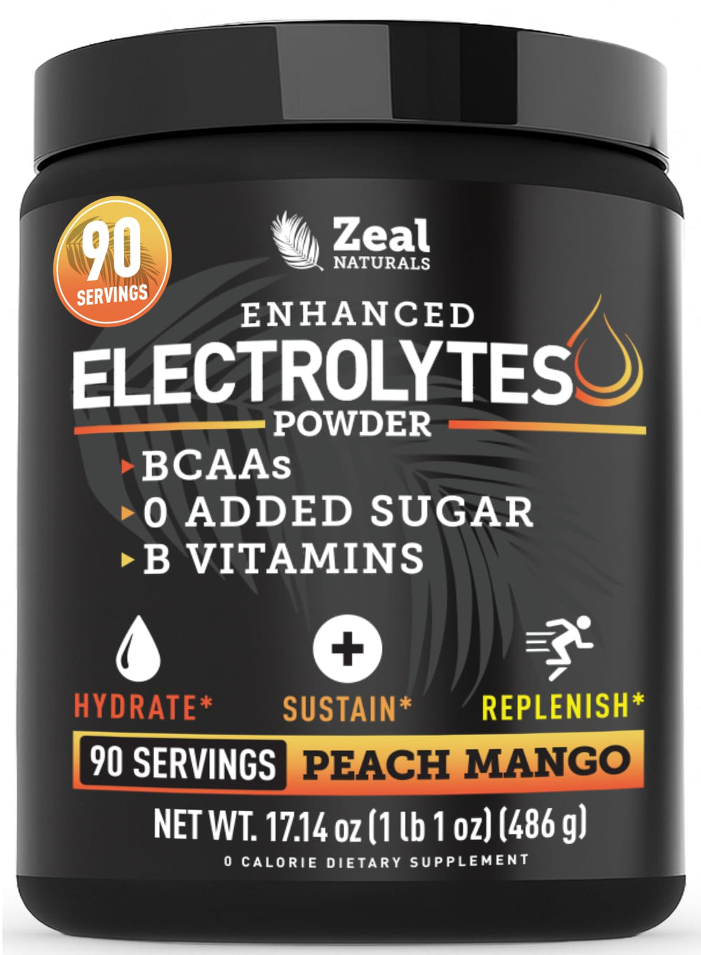 Zeal Electrolyte Powder bottle for on-the-go hydration and recovery