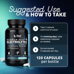 Zeal Keto Electrolyte with a glass of water during workouts.