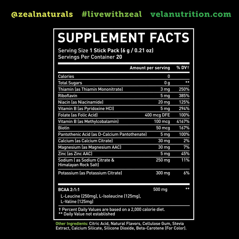 Zeal Naturals Lemon Lime electrolyte sticks packet dissolving in water for fast hydration during workouts