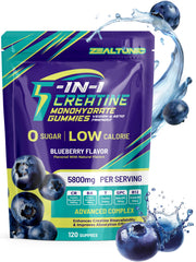 Nutrition label close-up of Zealtonic Creatine Gummies with creatine per serving