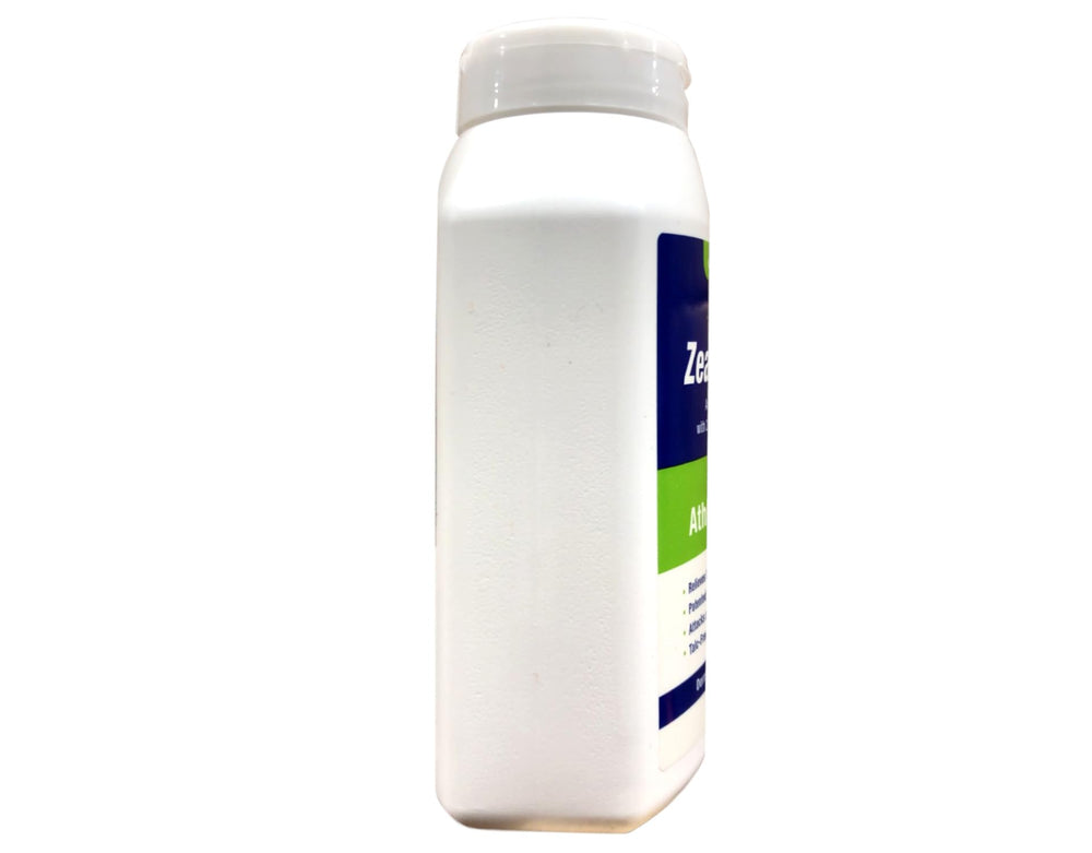 Foot-area application using Zeasorb can support daily skin care.