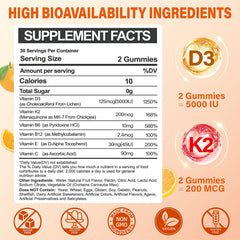ZEGBALP D3K2 gummies packaging with two-pack value and clean ingredients.