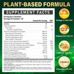 ZEGBALP Omega-3 gummies bottle closeup highlighting clean ingredients