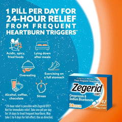 Zegerid OTC daily pill reminder showing once-daily dosing for convenience