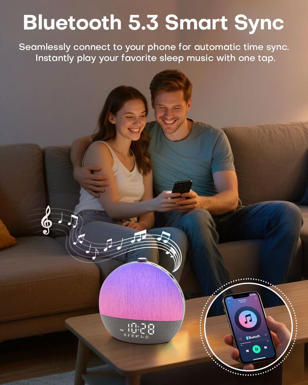 Zelaclock smart sleep timer fades lights and sounds for naps