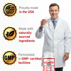 Two-month Gelatin Trick supply is arranged on a clean surface.