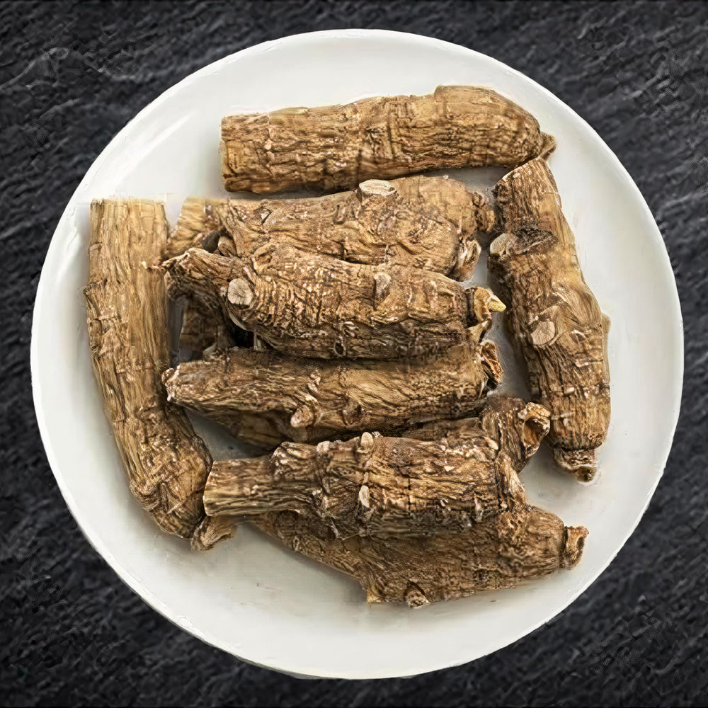 Zen Ginseng AAA-grade American Wisconsin ginseng closeup, highlighting quality roots.