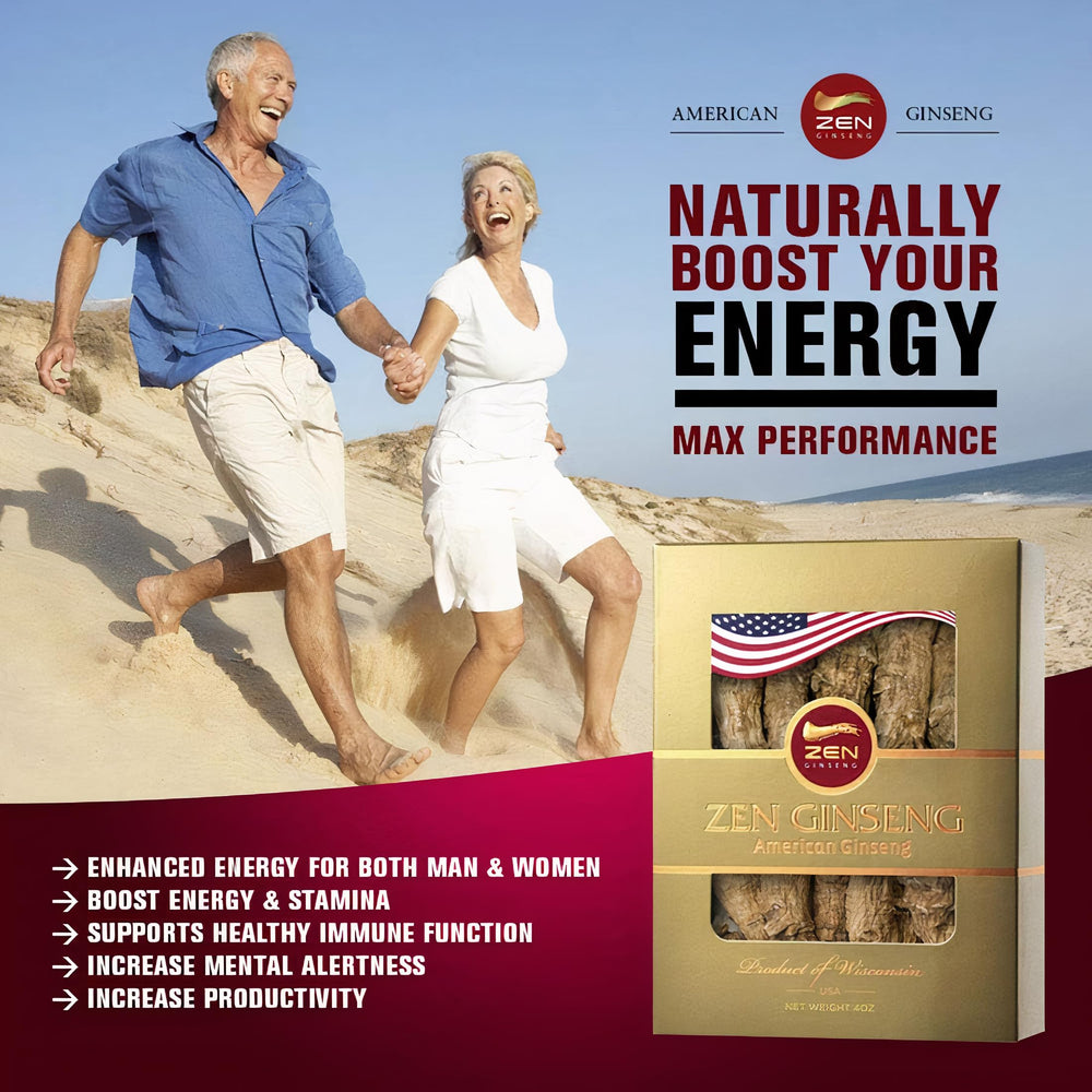 Zen Ginseng six-years-grown Wisconsin root, depth and potency on display.