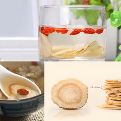 Zen Ginseng slices poured into tea, convenient ritual for sustained stamina.