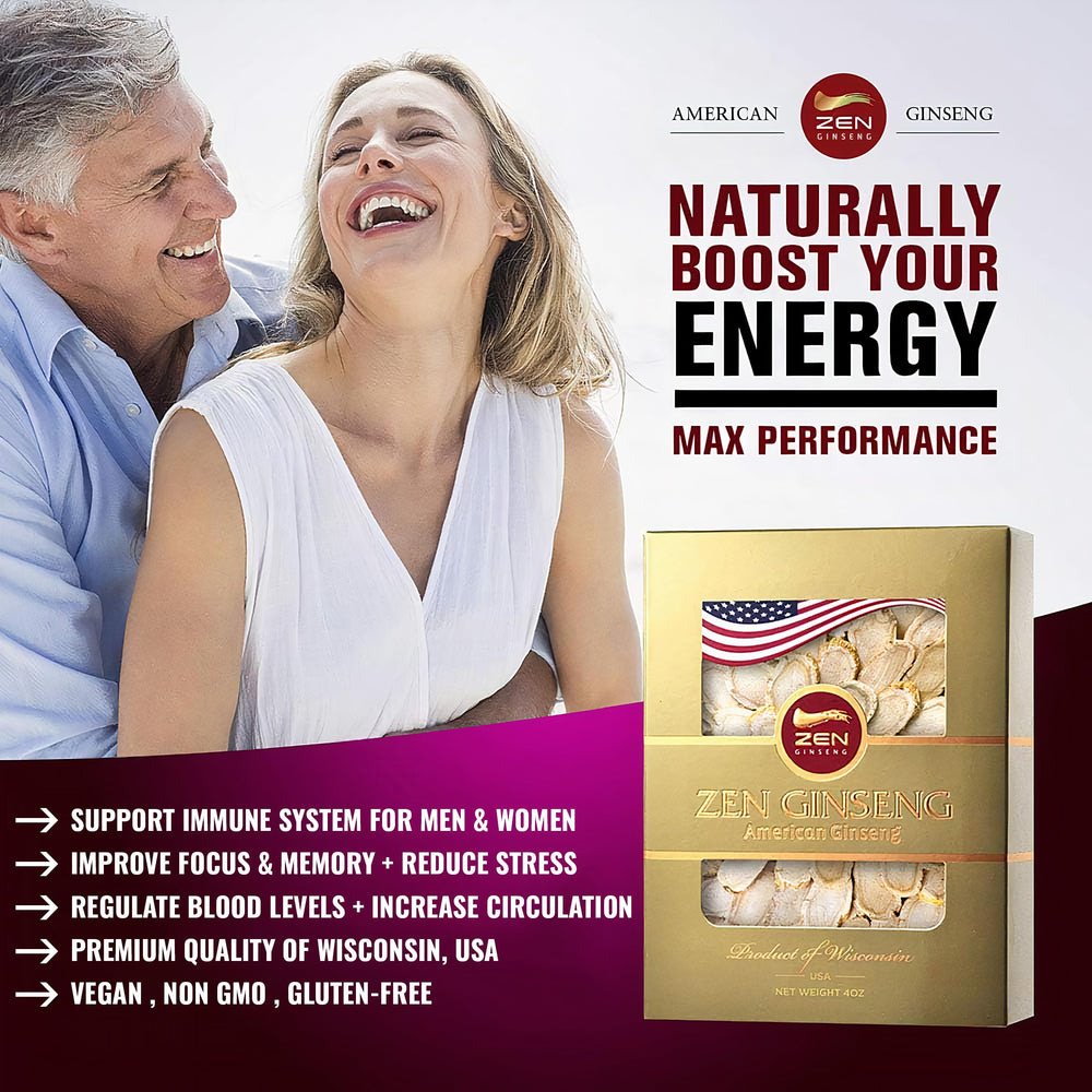 Zen Ginseng Wisconsin slices side view, convenient daily use