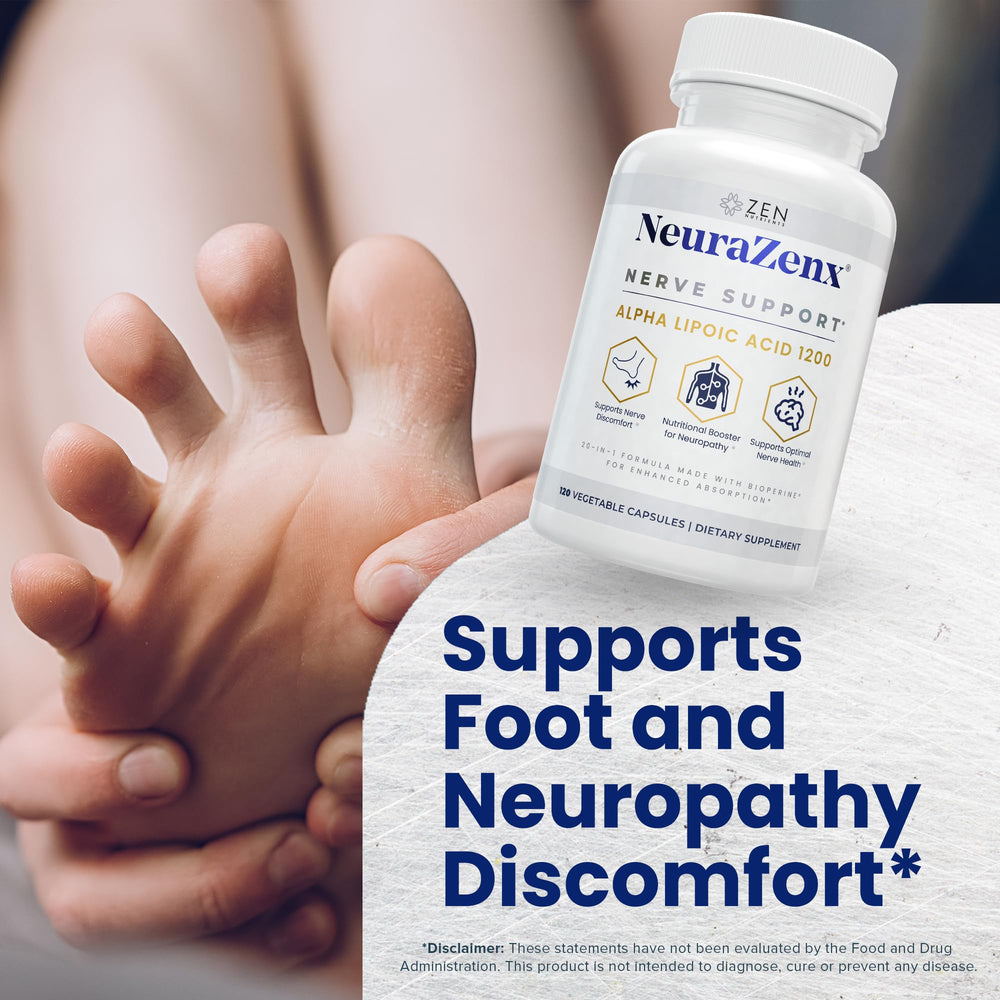 Zen Nutrients NeuraZenX Alpha Lipoic Acid ingredient highlighted for support