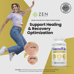 Zen Nutrients WoundVite ingredient blend showing key nutrients.