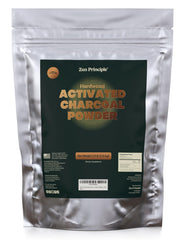 Zen Principle charcoal powder in 40oz packaging for long-lasting at-home use.