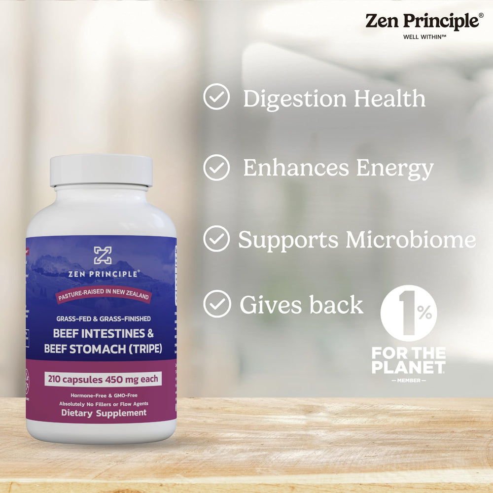 Zen Principle 1% for the Planet logo signals environmental commitment.