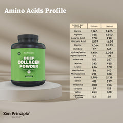 Zen Principle Type 1 and 3 collagen blend supports skin and joints