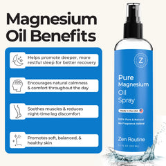 Post-workout use of Zen Routine magnesium oil spray on muscles