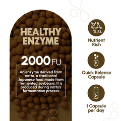 Zenavea nattokinase made in USA badge signals strict quality control.