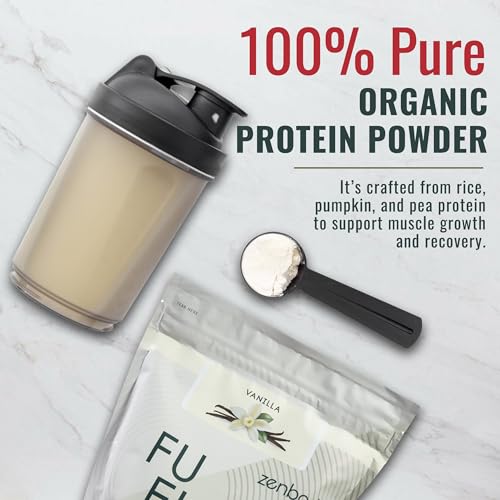 Zenbodi Fuel vegan protein pour demonstrates smooth, creamy shake texture