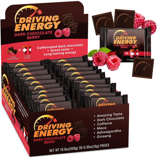 ZenEvo Driving Energy bite pack, portable caffeine snack for workouts.