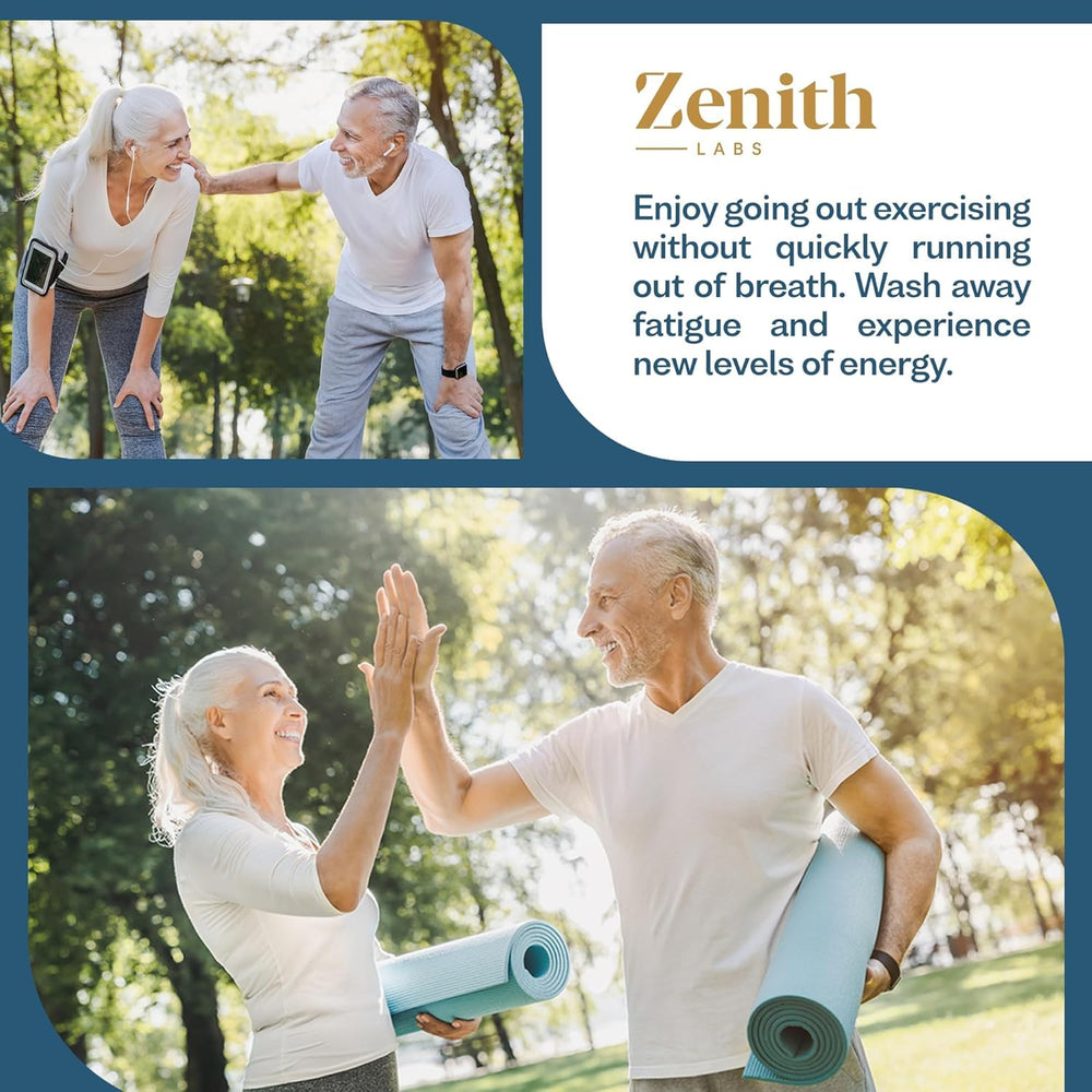 Zenith Labs BP Zone garlic and CoQ10 capsule visuals suggesting heart-friendly nutrients.