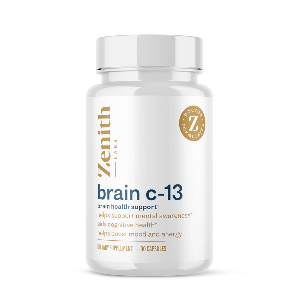 Zenith Labs Brain C-13 capsule closeup highlighting cognitive focus