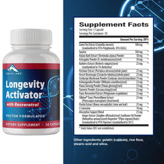 Zenith Labs Longevity Activator capsules ready for daily use and energy support.