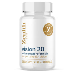 Zenith Labs Vision 20 eye vitamins bottle supporting daily eye wellness