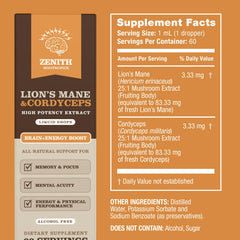Zenith Nootropics Lions Mane Cordyceps study desk setup for focus