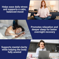 Zenium usage at home with glass of water for daily stress management.