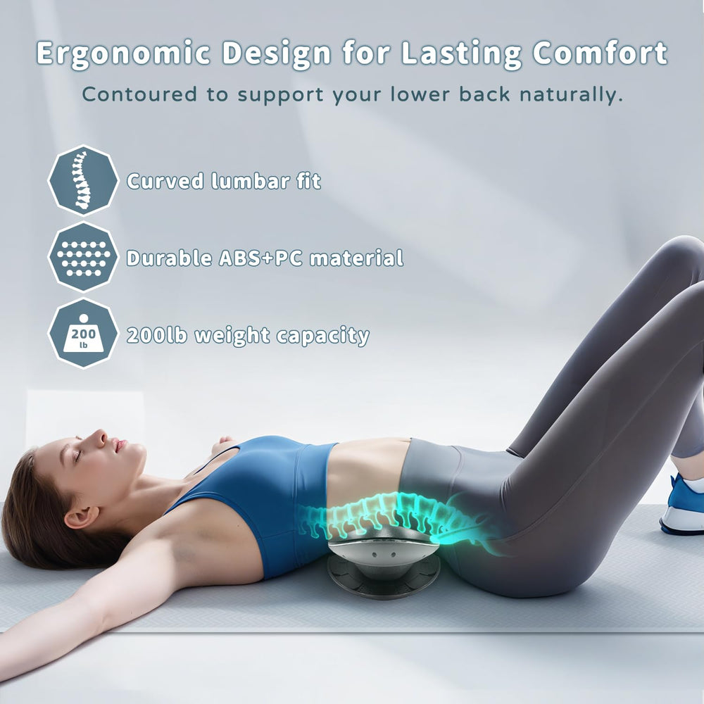 Zenopax lumbar traction device adjustable angle for personalized stretch.