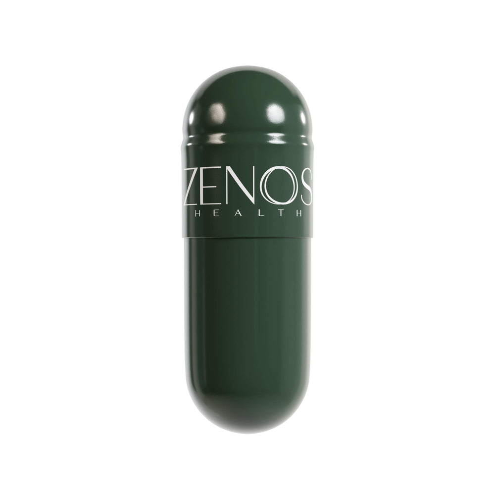 BurnZen product photographed with lab equipment signals USA manufacturing quality.