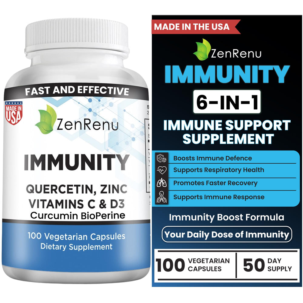 Zenrenu Immunity Quercetin bottle pour for daily immune support