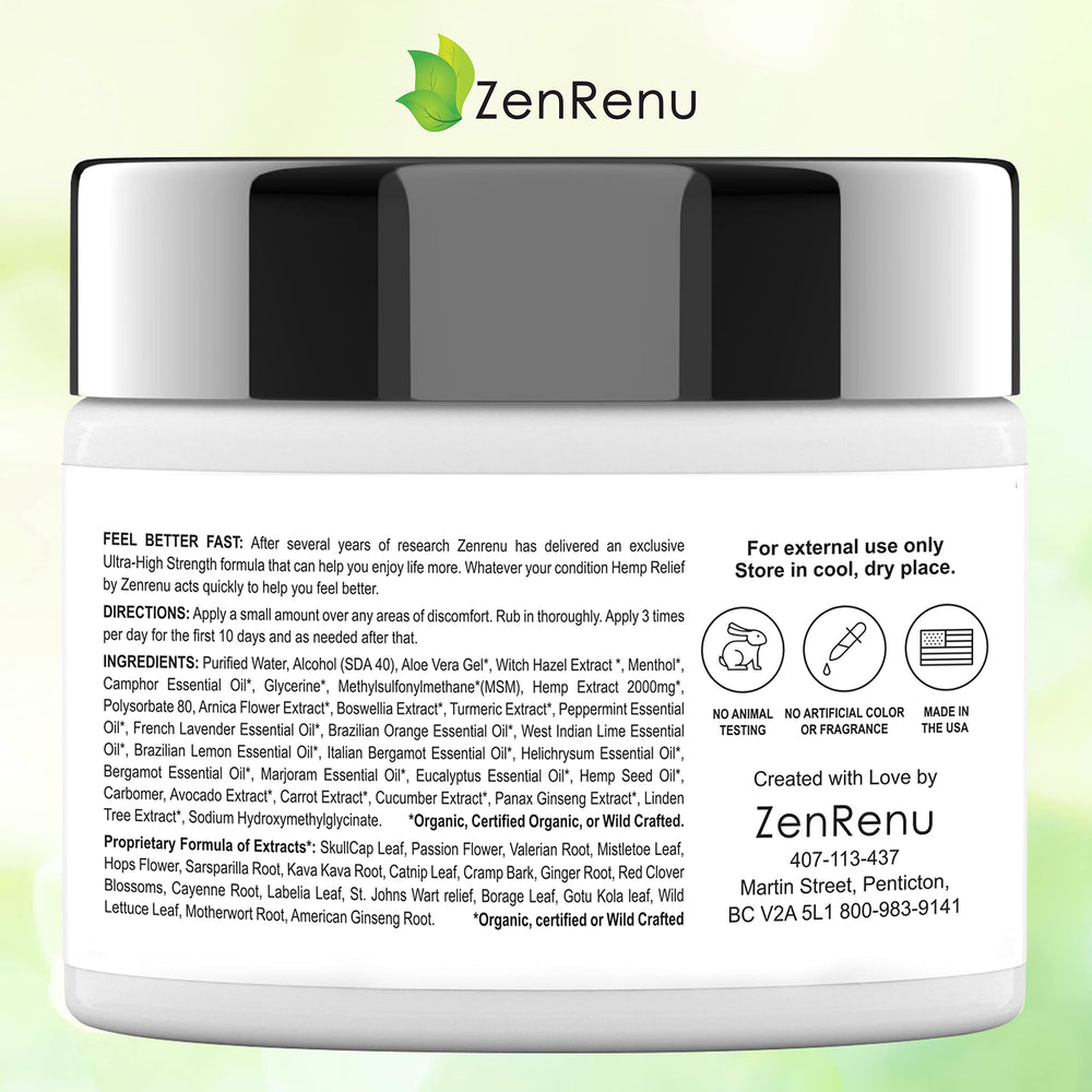 ZenRenu Kava Kava blend promoting relaxing topical comfort