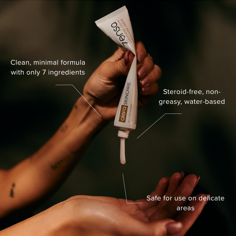 Zensa Numbing Cream on skin showing long-lasting comfort