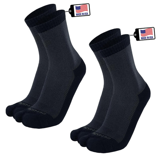 Zensah Bunion Ease Sock with toe separator for all-day comfort.